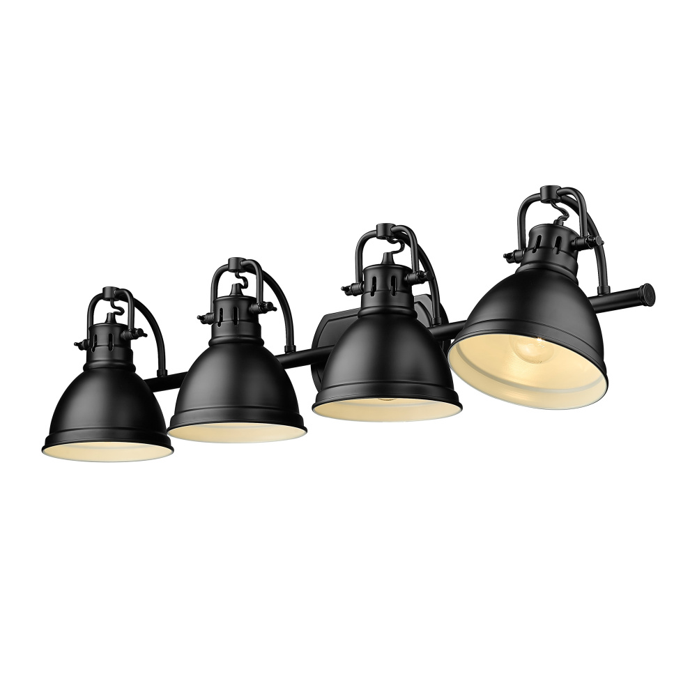 Yep by Golden Lighting Duncan 4-light Vanity in Matte Black